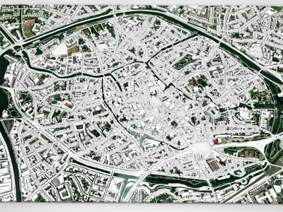 Cityscape Brugge Belgium 3D model