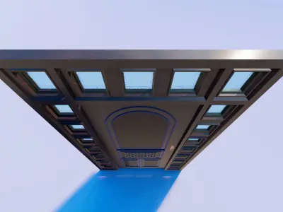 door wooden on sky 3D model