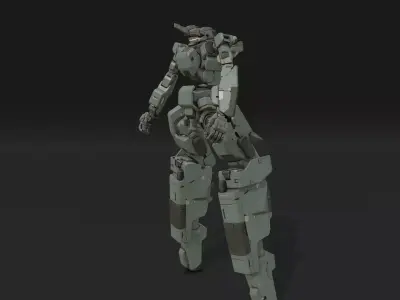 scifi-model553 futuristic robot 3D model