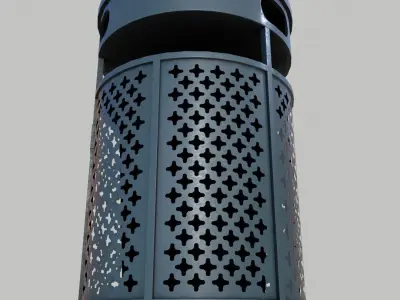 Trash Container Low-poly 3D model