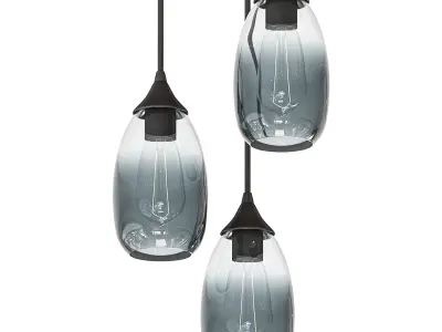 Sutter Creek Smoke Triangular Pendant By Elk Home 3D model