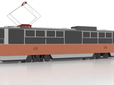Tatra T6A2B Low Low-poly 3D model