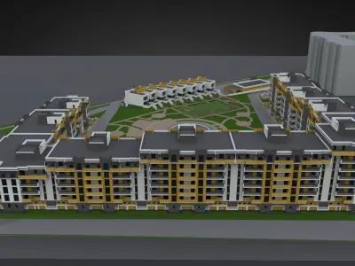 Modern Residental Complex 3D model