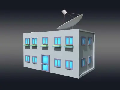 City Buildings Models Pack Low-poly 3D model