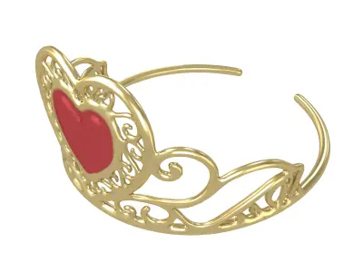 Heart Tiara v1 001 Low-poly 3D model