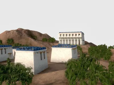 Persian Historical Buildings Low-poly 3D model