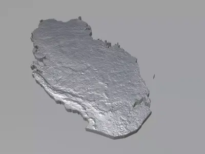 Qatar Terrain Country 3D model