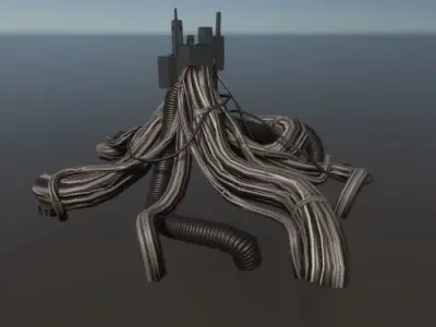 GameReady Cable 01 Low-poly 3D model