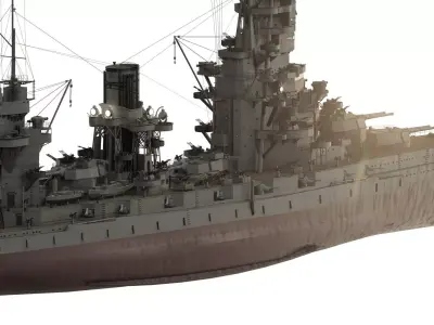 IMPERIAL JAPANESE NAVY 1940s BATTLESHIP  3D model