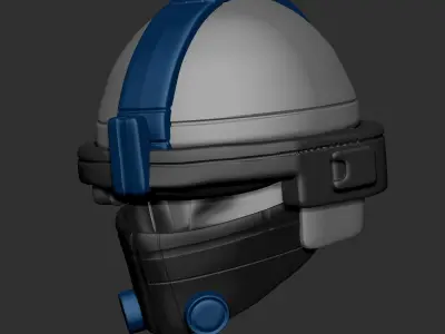 High quality scifi helmet high poly sculpt 3d printable 3D model