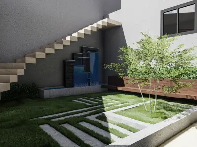 Small garden inside house sketchup model 3D model