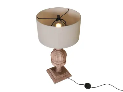 Wooden desk lamp 3D model purchase
