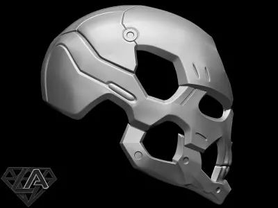 Sci-fi skull custom helmet  3D print model