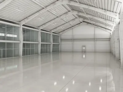 Warehouse White Office 2 3D model