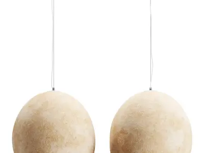 Japanese B B Living Room Pendant Lamp 3D model
