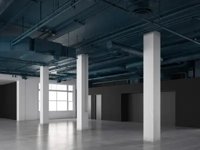  Industrial Office Interior - with materials - 