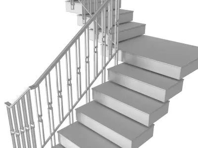 Stair Modern Art Deco style 3D model
