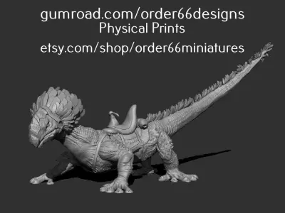 Galactic Raptor With Rider 3D print model