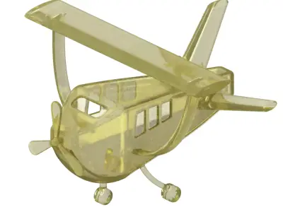 Transparent Space Aircraft Toy 3D model