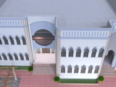 Neoclassical Government Building 3D Model  Project A114 3D model