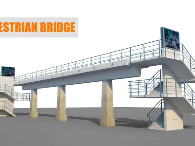 Walking Pedestrian Bridge  3D model