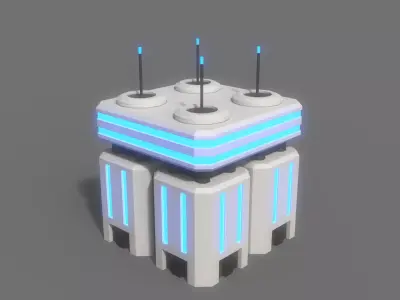 PBR Sci-Fi Building A25 Low-poly 3D model