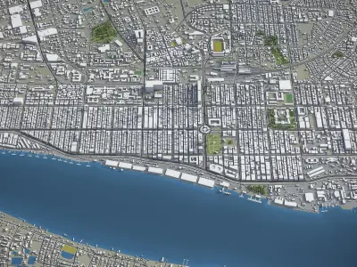 Yangon Low-poly 3D model