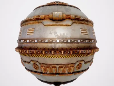PBR Sci-Fi Texture Pack 03 Low-poly 3D model