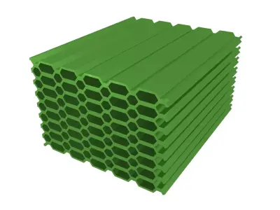 Pile Of Profiled Sheet v1 005 Low-poly 3D model