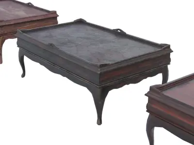 Low Wood Coffee Table Low-poly 3D model