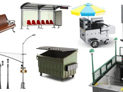  Detailed Street Elements Collection 