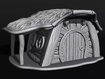 medieval house 3D print model