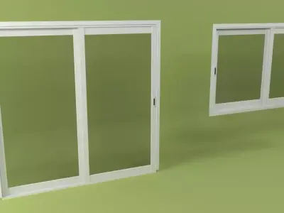 Window and Door Window Free low-poly 3D model