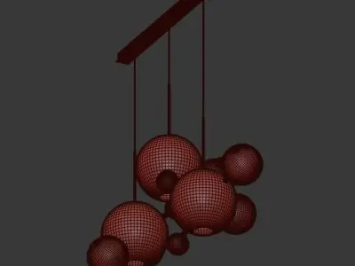 LED design BUBBLE LAMP rectangle 14 3D model