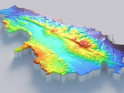 Lebanon Terrain Country 3D model