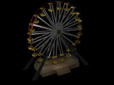 Ferris wheel Low-poly 3D model