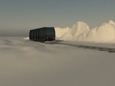 Train travel  3D model