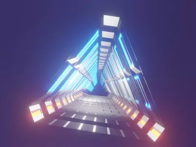 Sci-fi Corridor 3D model purchase