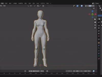 Yellow Black Cyber Assassin Low-poly 3D model