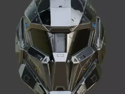 Futuristic Helmet 3D model