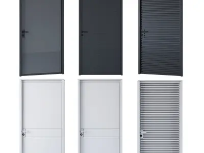 Black modern doors  3D model