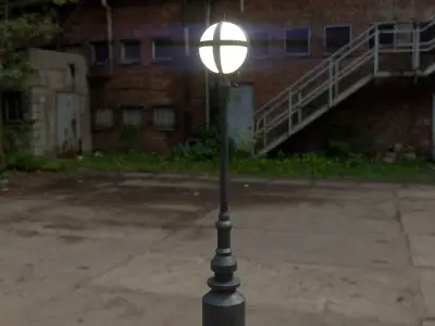 Lamp Post 3 Low-poly 3D model