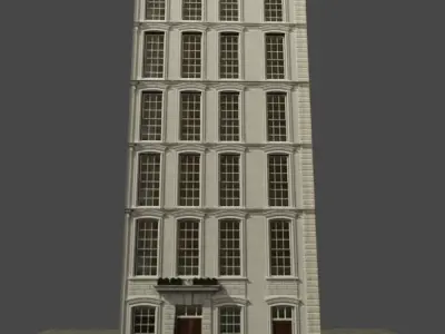 building 4 tall Low-poly 3D model