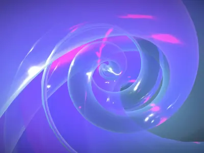 Spiral Pyramid Blue Glass 3D model