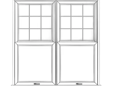 White Window 04 3D model