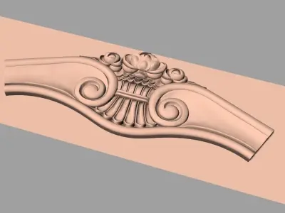 Door flower relief model STL format for CNC carving E470 3D model