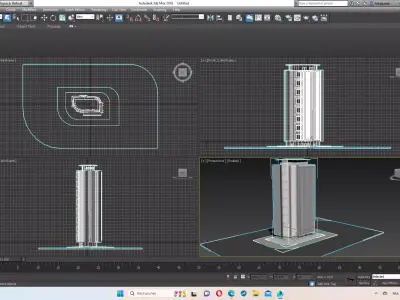 High rise building 3ds model 3D model