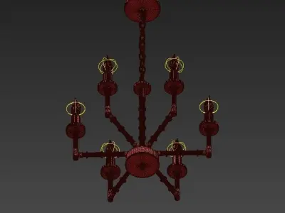 Refraktika Chandelier 6 3D model