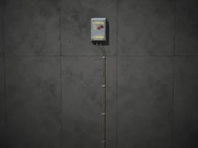 Electrical Switch for games Low-poly 3D model