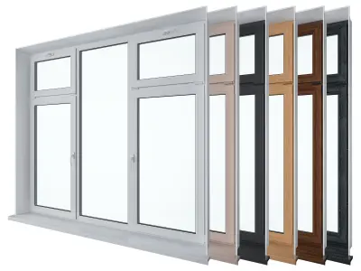Window Set 5 upvc sizes chart 3D model